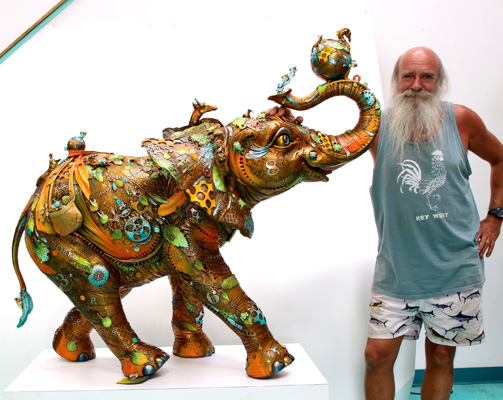 BOBBY LIFE SIZE Sculpture by Nano Lopez at Ocean Blue Galleries