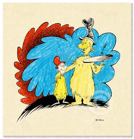 GREEN EGGS AND HAM 60TH ANNIVERSARY Dr. Seuss Illustration Ocean Blue Galleries