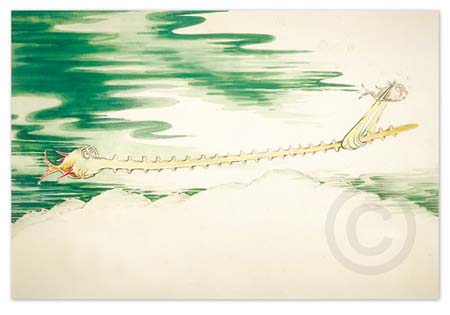 SAWFISH WITH SUCH A LONG SNOUT Dr. Seuss Illustration Ocean Blue Galleries