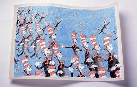 SINGING CATS Dr. Seuss Illustration Ocean Blue Galleries