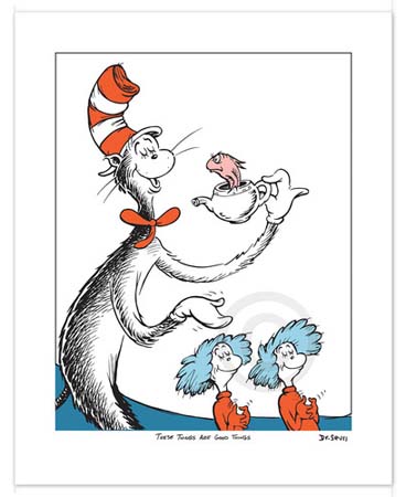THESE THINGS ARE GOOD THINGS Dr. Seuss Illustration Ocean Blue Galleries