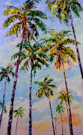 Coastal Palms Wendy Norton Art Ocean Blue Galleries