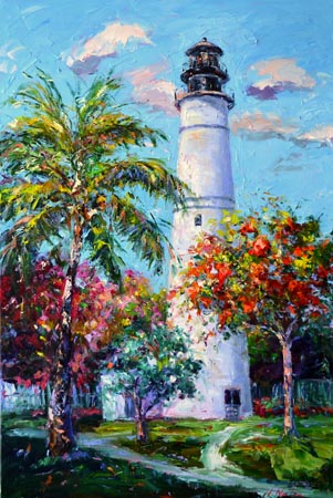 Key West Lighthouse Wendy Norton Art Ocean Blue Galleries