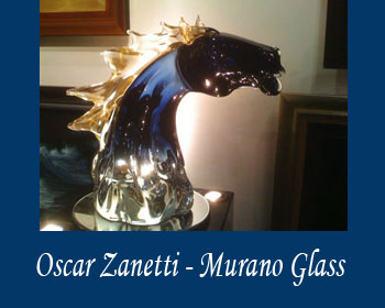 Murano Glass - Oscar Zanetti at Ocean Blue Galleries