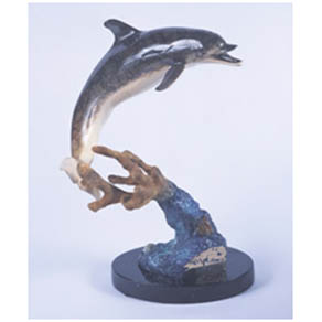 Dolphin Timer by Wyland – bronze sculpture Dolphin Time by Wyland - bronze sculpture