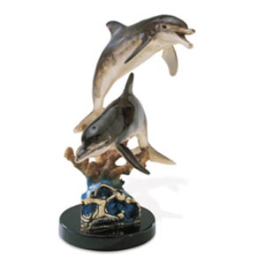 Dolphins of the Sea by Wyland - bronze sculpture