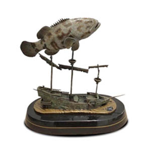 Goliath Grouper by Wyland – medium size bronze sculpture Goliath Grouper by Wyland - medium size bronze sculpture