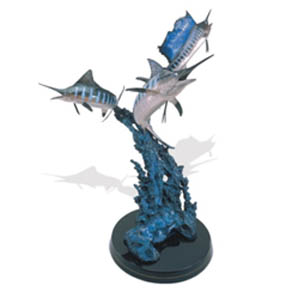Grand Slam by Wyland – medium size bronze sculpture Grand Slam by Wyland - medium size bronze sculpture
