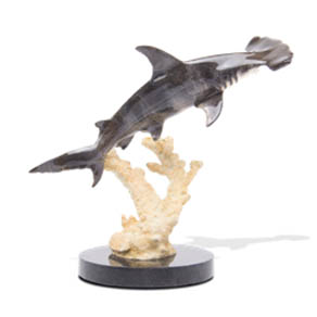 Great Hammerhead Shark by Wyland – bronze sculpture Great Hammerhead Shark by Wyland - bronze sculpture