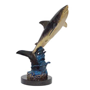 Great White Encounter by Wyland - bronze sculpture