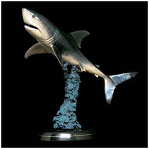 Great White II by Wyland – medium size bronze sculpture Great White II by Wyland - medium size bronze sculpture