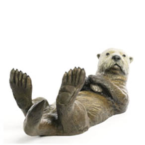 Harry Otter by Wyland - medium size bronze sculpture