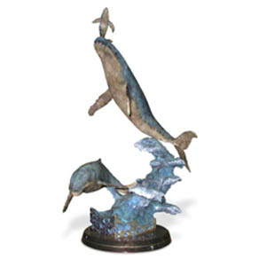 Humpback Trio by Wyland – medium size bronze sculpture Humpback Trio by Wyland - medium size bronze sculpture