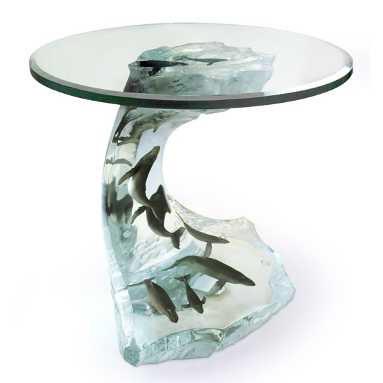 Humpback Wave Table - Wyland Lucites