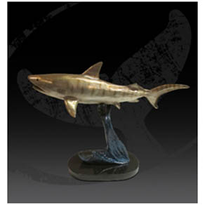Tiger Shark by Wyland - bronze sculpture
