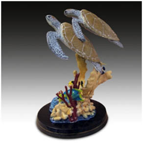 Turtle Reef Dance by Wyland – medium size bronze sculpture Turtle Reef Dance by Wyland - medium size bronze sculpture