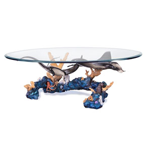 manatee waters coffee table by Wyland – bronze sculpture manatee waters coffee table by Wyland - bronze sculpture