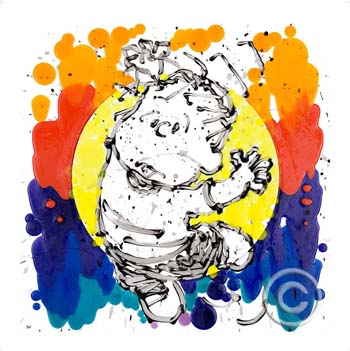 Rocco-and-Roll by Tom Everhart Snoopy Art for sale