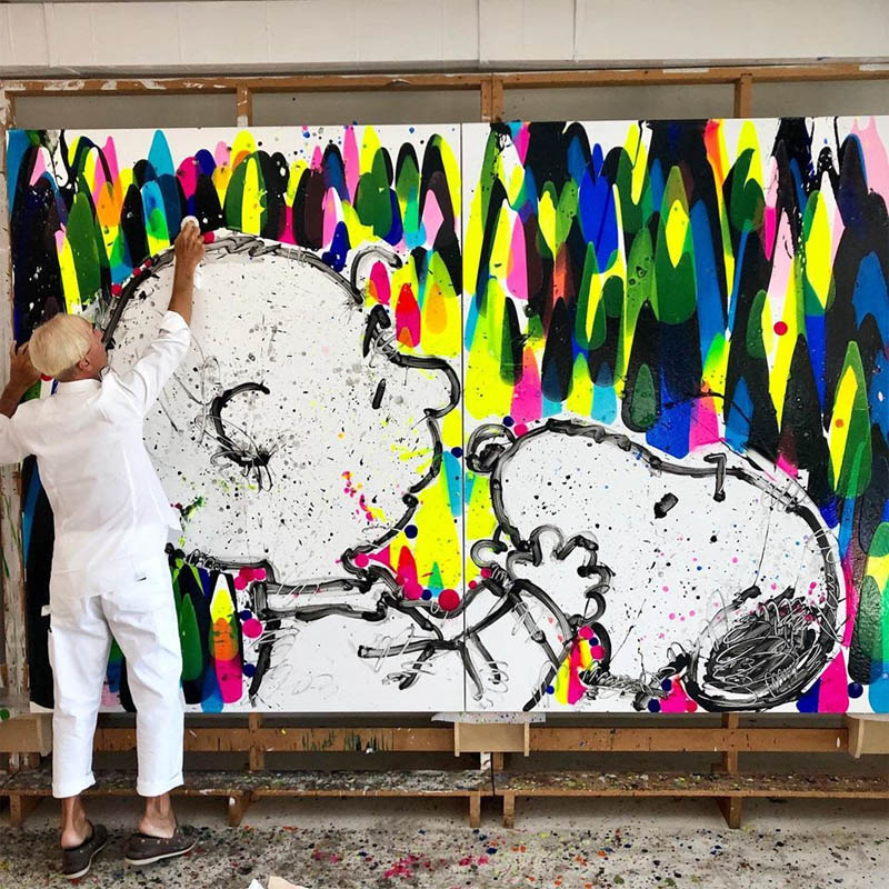 Tom Everhart painting Salmon Breath Tom Everhart painting Salmon Breath - Snoopy Art
