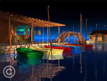 Boats for Rent by Stephen Harlan at Ocean Blue Galleries