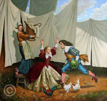 Basket of Clandestine Passion by Michael Cheval at Ocean Blue Galleries