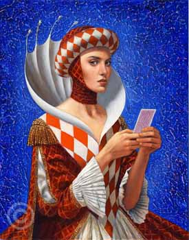 Queen of Diamonds by Michael Cheval at Ocean Blue Galleries